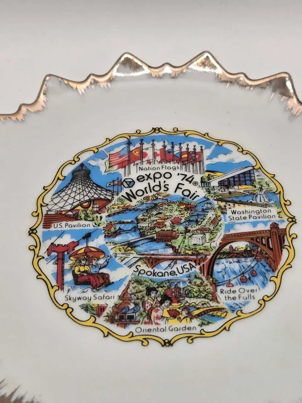 Vintage Expo '74 World's Fair Spokane Souvenir Decorative Plate